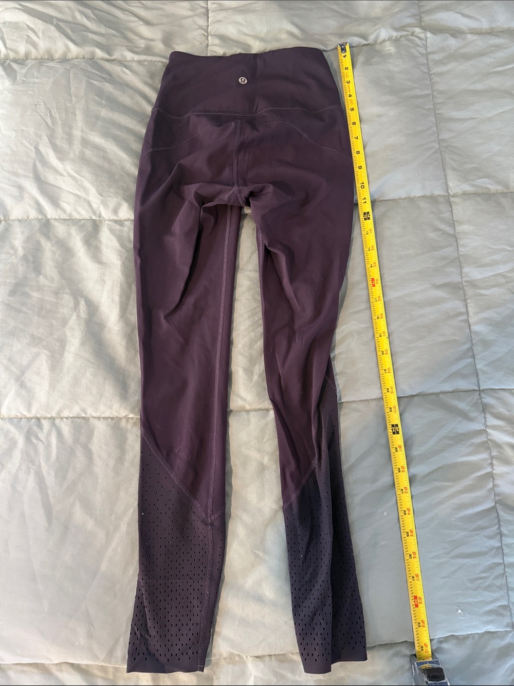 lululemon athletica Girls' Deep Plum Perforated Leggings